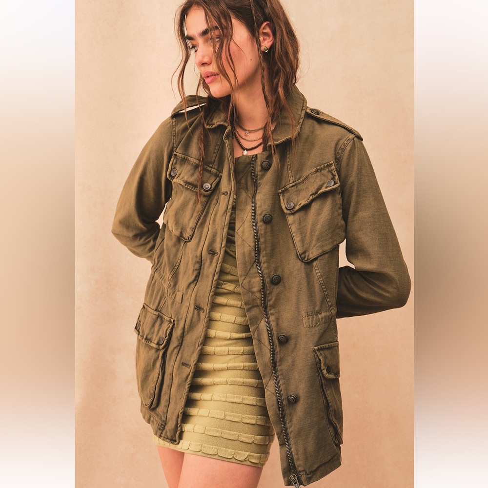 Free People Not Your Brothers Surplus Jacket, XS